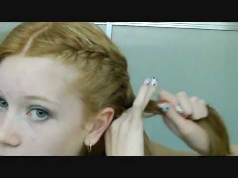 How to: French braid your own hair in two parts neatly - YouTube