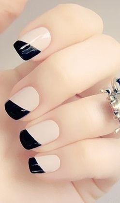 Sideways French manicure. | Perfect Manis | Pinterest | Nails, Nail