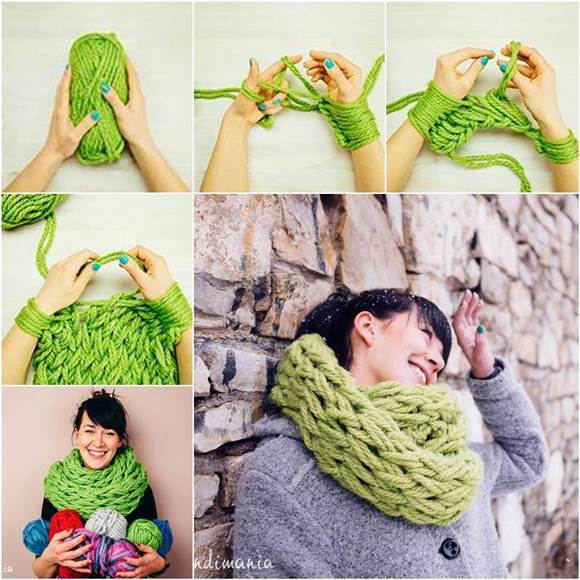 How to DIY Easy Infinity Scarf with a Knitting Loom