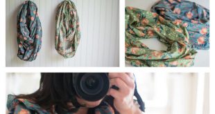 Easy DIY Infinity Scarf - with just a yard of fabric! {tutorial