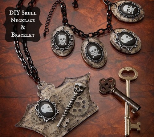 Cool DIY Skeleton Bracelet And Necklace For Halloween - Styleoholic
