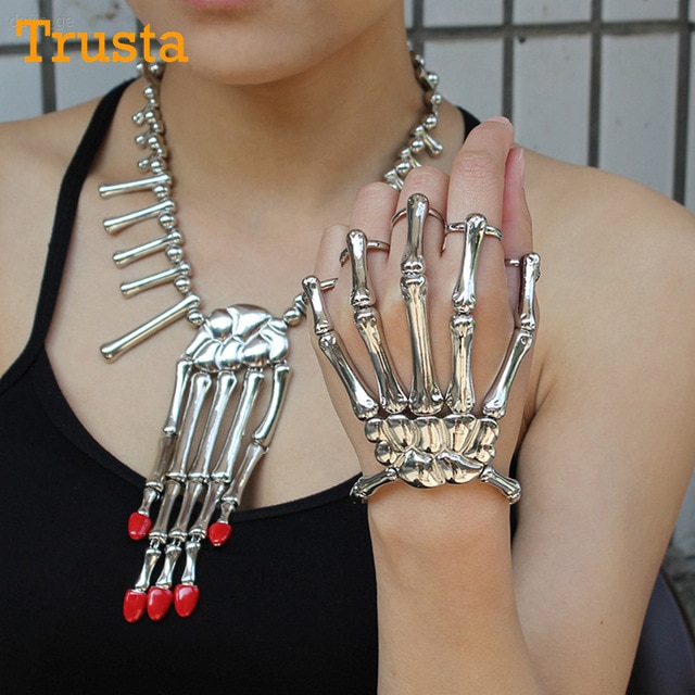 Trusta Unique Fashion Style Halloween Hand Skull Skeleton Elastic
