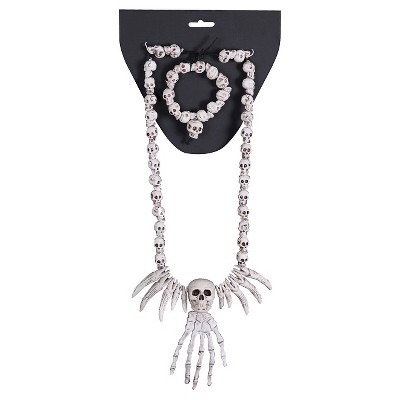Halloween Skeleton Necklace Bracelet Set : Target