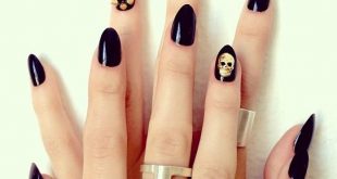 Awesome Skulls & Spikes.. 3d deco nail charms by Fuschia Nail Art