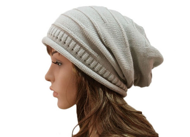 10pcs 2017Unisex Knitted Slouch Hat Mens Winter Hats Womens Slouchy
