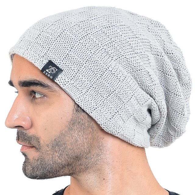 HISSHE Vintage Mens Winter Beanie Cap Slouchy Knit Beanie Hat For