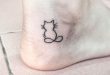 small cat tattoos ideas cute ankle tattoos for girls #tattoos #women