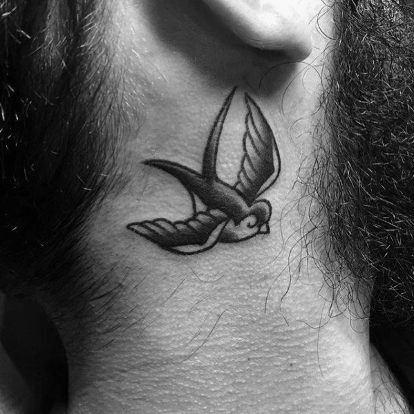 40 Small Neck Tattoos For Men - Masculine Ink Design Ideas