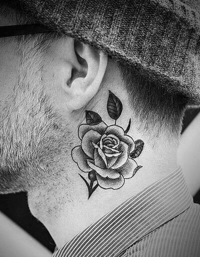 40 Small Neck Tattoos For Men - Masculine Ink Design Ideas | nickie