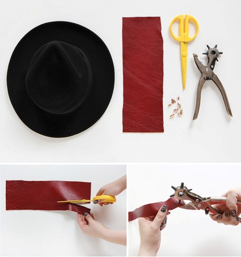 Awesome DIY Spiked Hat Band - Styleoholic