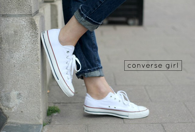 White Converse sneakers for spring - A Girl Named PJ