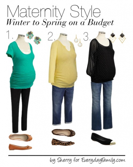 Maternity Style: Winter to Spring on a Budget