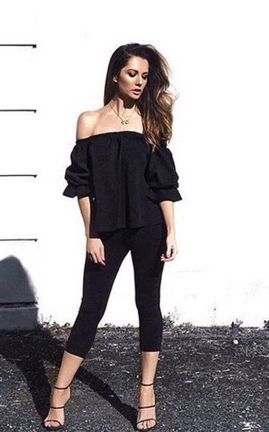 blouse, set, black, top, cute outfits, spring outfits, urban, party