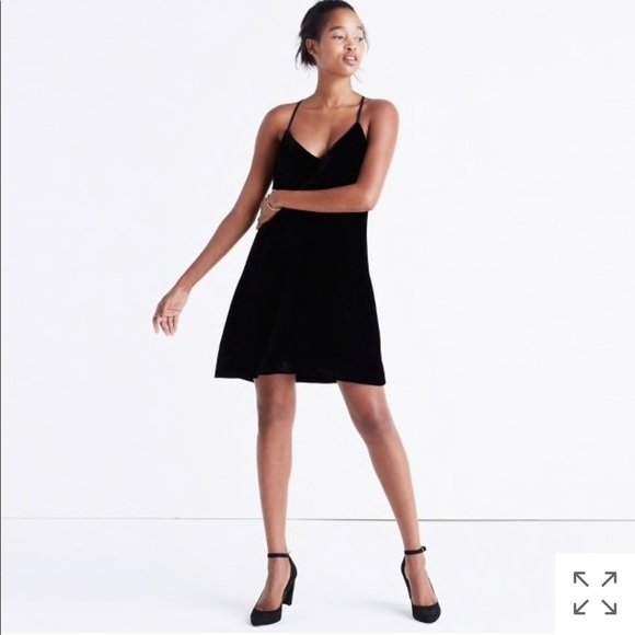 Madewell Dresses | Velvet Little Black Slip Dress | Poshmark