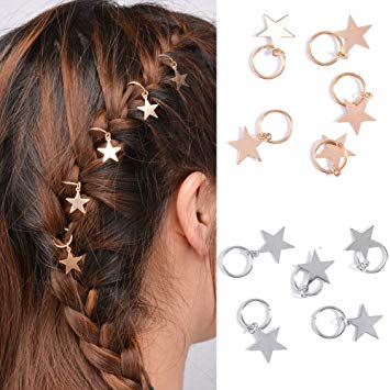 Amazon.com : Polytree 10Pcs Women's Girl's Cute Shiny Star Hair