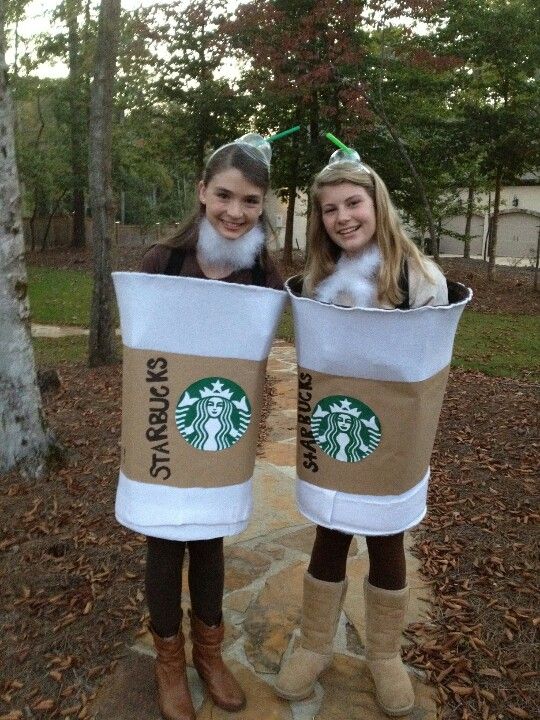 DIY Starbucks Halloween Costume! Its a laundry hamper covered in