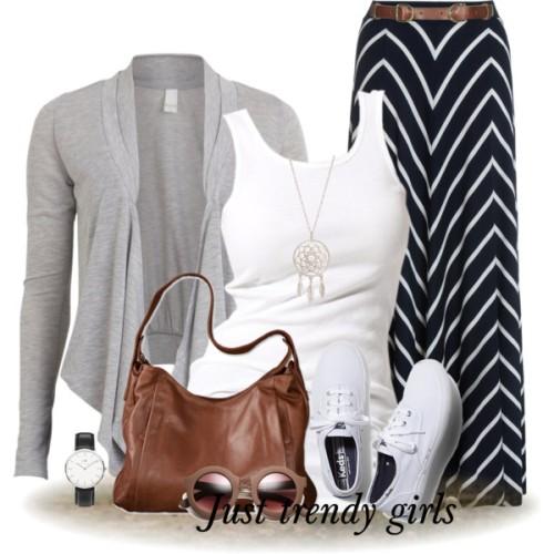 Stripes maxi skirts styling ideas u2013 Just Trendy Girls