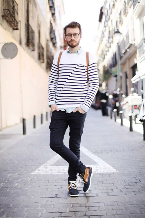 Horizontal Stripes for Men | Famous Outfits
