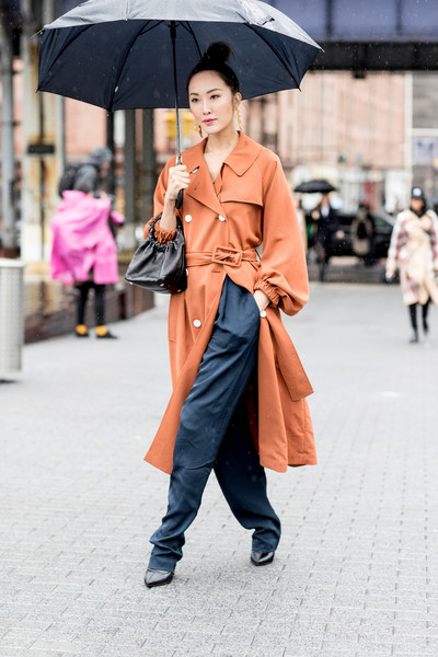 Rainy Day Trench Coat - Creative Winter Outfit Ideas From NYFW