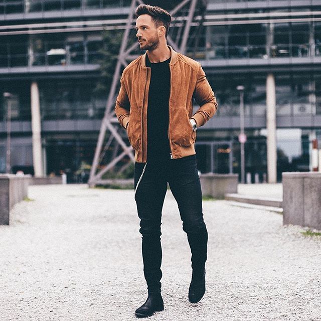 Suede Jacket Outfits For Men