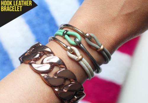 Summer DIY Leather Hook Bracelets