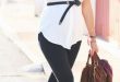 Black And White Pregnancy Streetstyle by Seams For a Desire