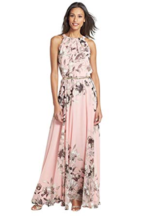 Miss Floral® Womens Sleeveless Floral Print Summer Maxi Dress Size 6