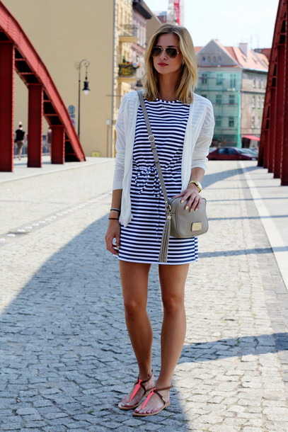 cardigan, shoes, bag, sunglasses, jewels, blogger, stripes, striped