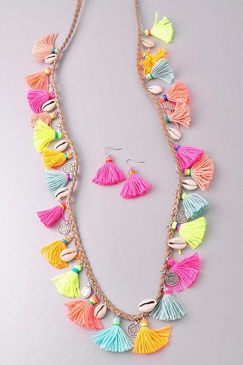 Seaside Summer Tassel Necklace | privityboutique