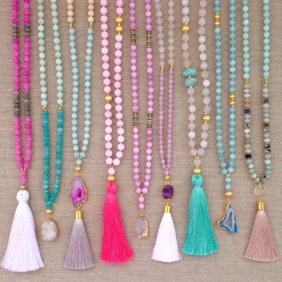 Colorful tassel necklaces- S A L E - Love's Affect Summer Necklaces