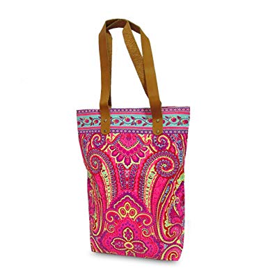 Amazon.com: Beach Tote Bag, Colorful Printed Canvas Boho Summer