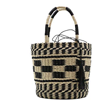 Amazon.com: Women Vintage Straw Basket tassel Summer Shoulder Beach