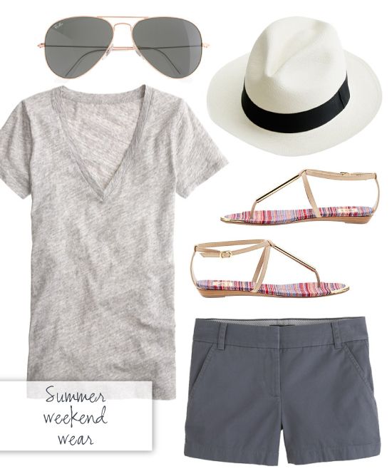 summer weekend outfit inspiration. (Except for the hat; I was not