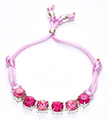 Amazon.com: Swarovski Light Pink Crystals Friendship Bracelet