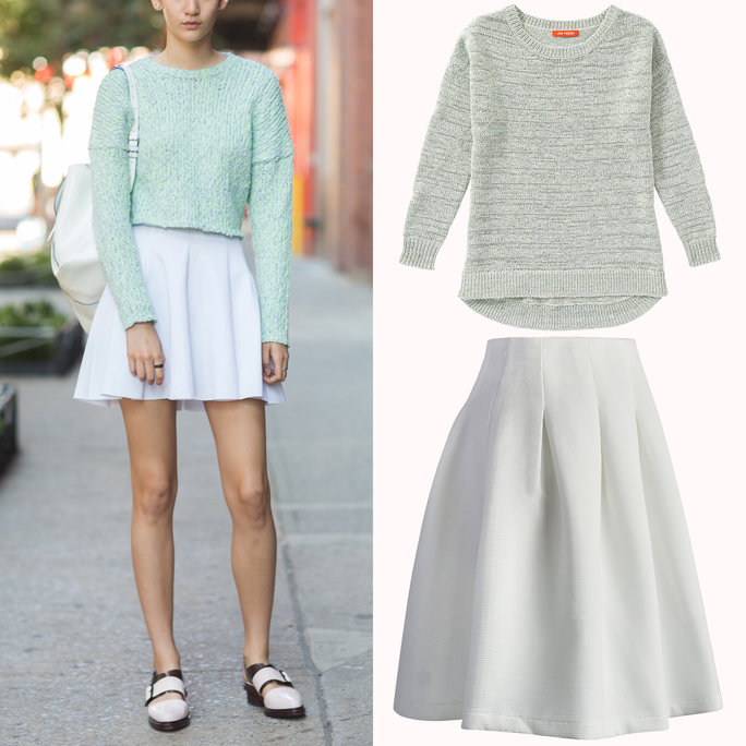 Sweater-Skirt Combos for Spring, Spring Sweater-Skirt Pairings