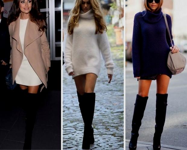 sweater dress with boots Naf Dresses
