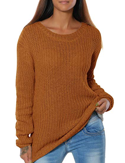 Gemijack Womens Oversized Sweaters Fall Chunky Knit Loose Fit Long