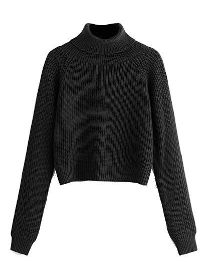 Milumia Turtleneck Winter Sweaters Long Sleeves Fitted Crop Sweater