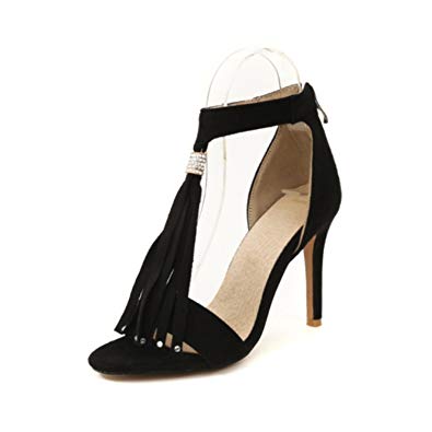 Amazon.com | Women Sandals Size 34-43 Fringe T-Strap Supper High
