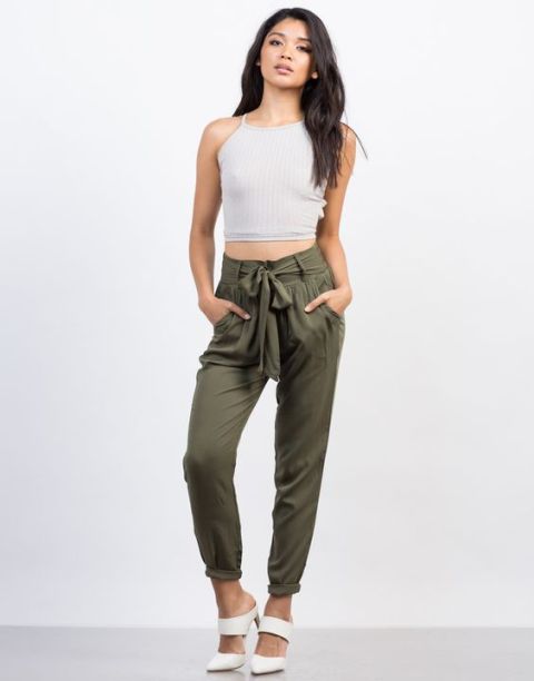 22 Awesome Tie Front Pants Outfits To Repeat - Styleoholic