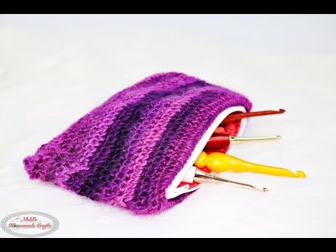 How to make the EASY CROCHET ZIPPER POUCH - YouTube