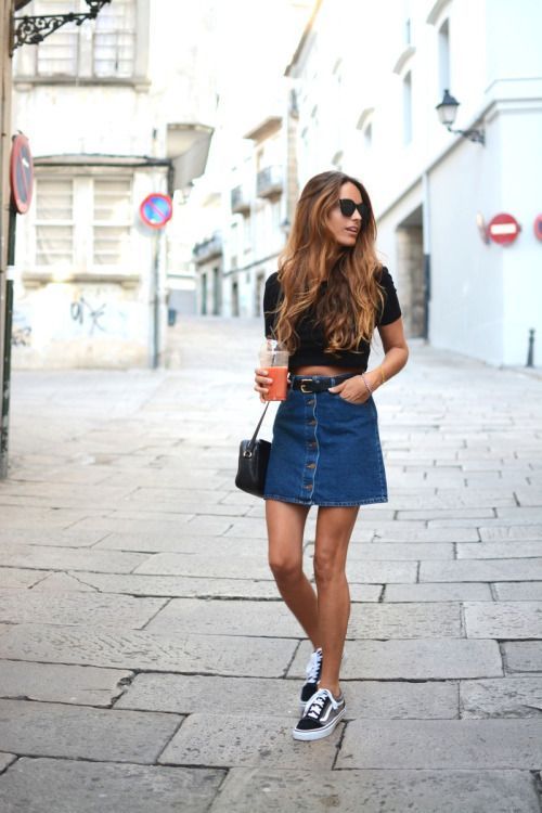 27 Trendy Summer Denim Skirt Outfits That Inspire - Styleoholic