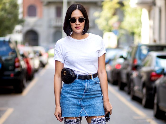 7 Cool Jean Skirt Outfits for Spring | Who What Wear