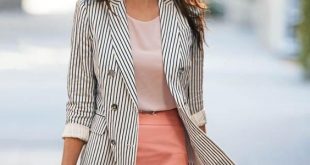 I need more blazers like this! Picture of bold girl work outfits to
