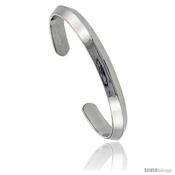 Sterling Silver Heavy Gauge Triangular Wire Cuff Bangle Bracelet 5