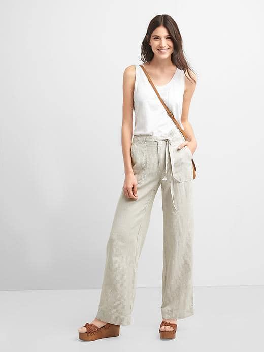 Stripe Linen High-Waist Trousers | Wardrobe Inspiration Summer '17
