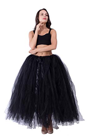 Amazon.com: Party Train 100 cm Long Adult Puffy Tutu Tulle Skirt For