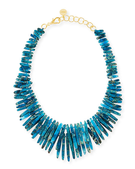 NEST Jewelry Turquoise Jasper Spike Necklace | Neiman Marcus