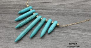 MY DIY | Turquoise Spike Necklace
