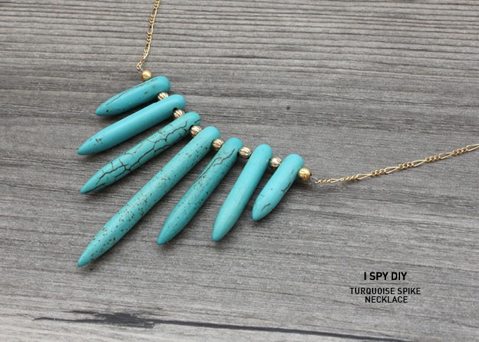 MY DIY | Turquoise Spike Necklace